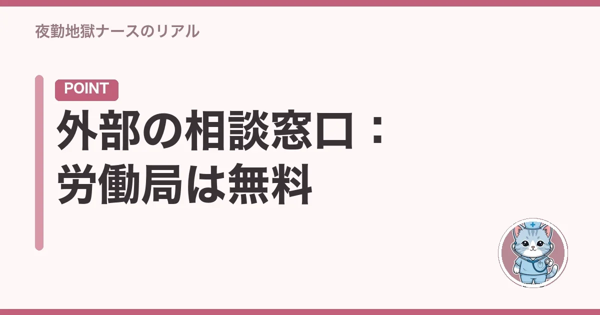 外部の相談窓口:労働局は無料