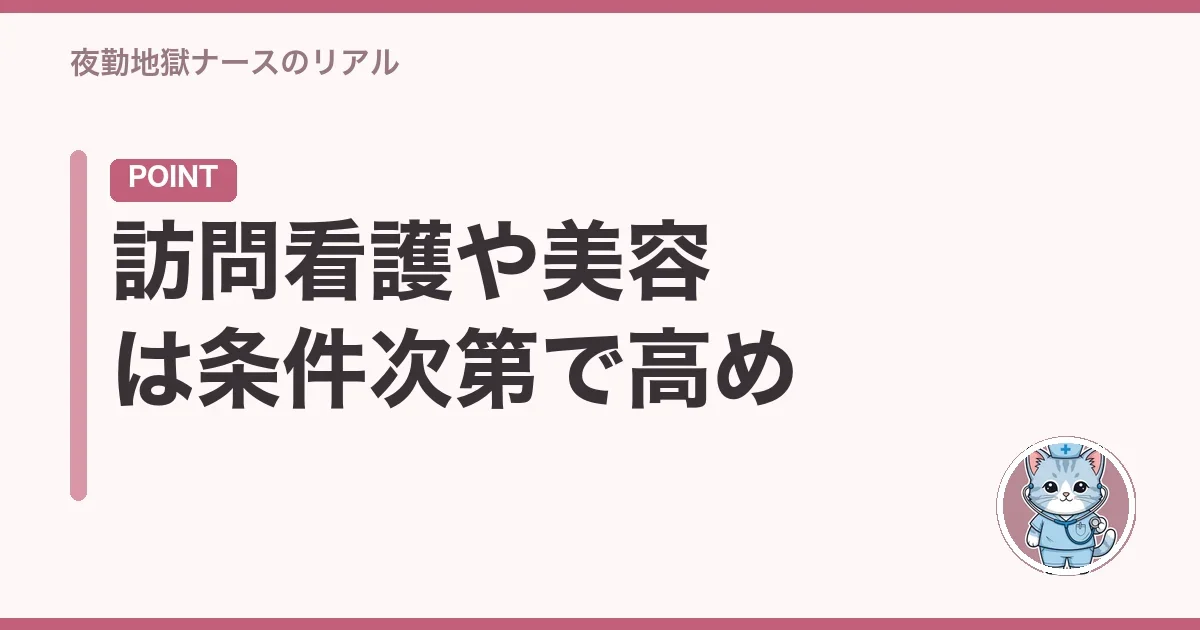 訪問看護や美容は条件次第で高め