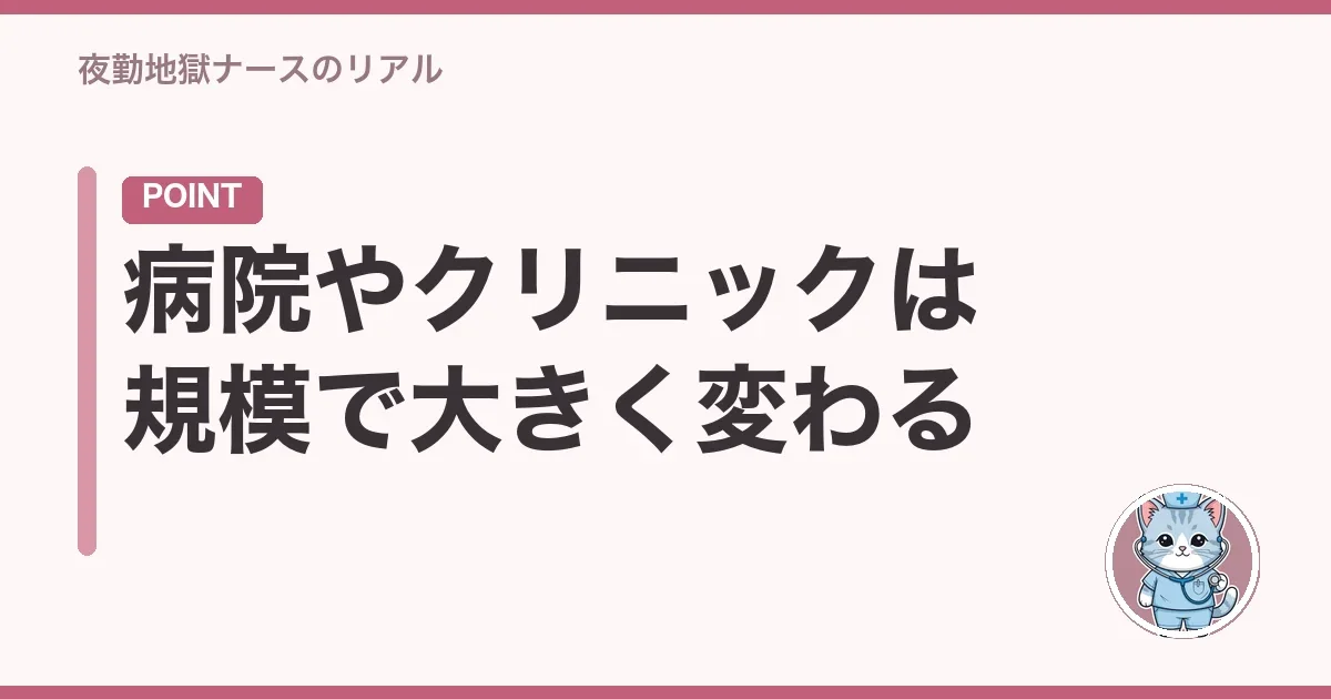 病院やクリニックは規模で大きく変わる