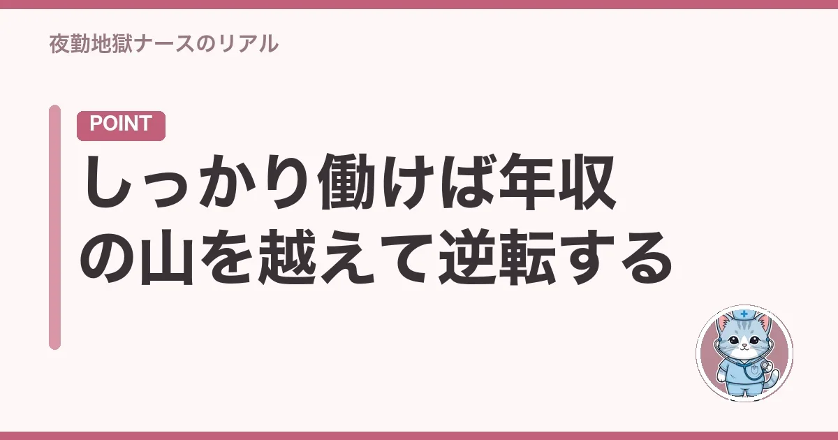 しっかり働けば年収の山を越えて逆転する