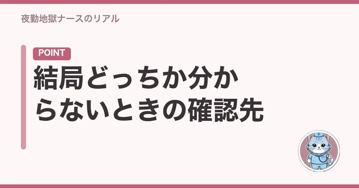 結局どっちか分からないときの確認先