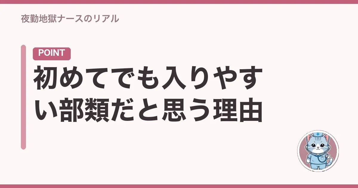 初めてでも入りやすい部類だと思う理由