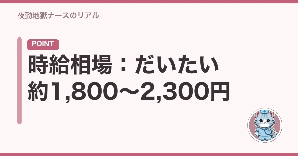 時給相場:だいたい約1,800〜2,300円