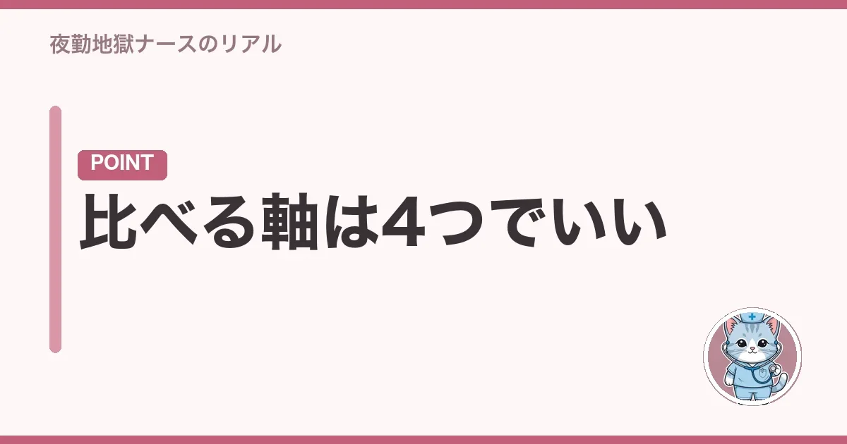 比べる軸は4つでいい
