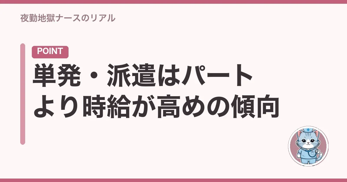 単発・派遣はパートより時給が高めの傾向