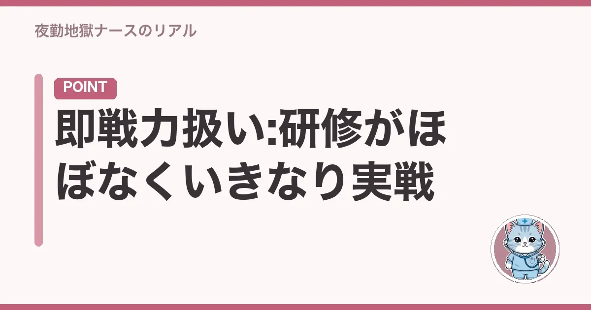 即戦力扱い:研修がほぼなくいきなり実戦