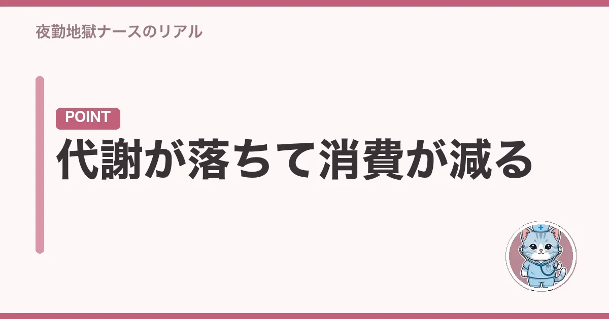 代謝が落ちて消費が減る