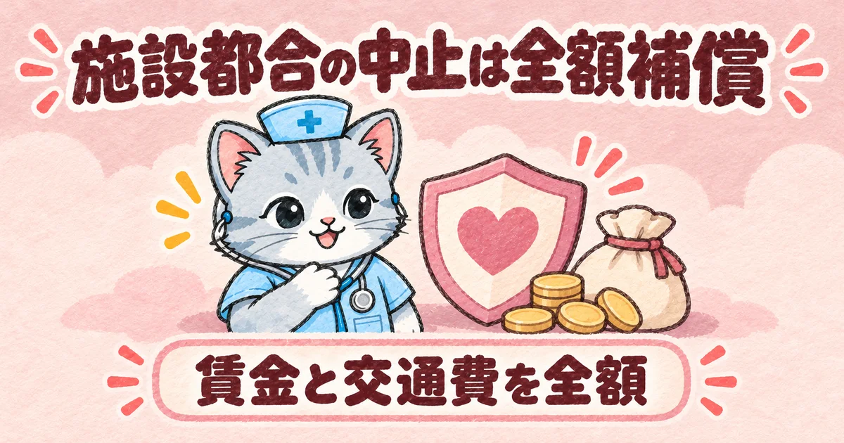 施設都合の中止は全額補償