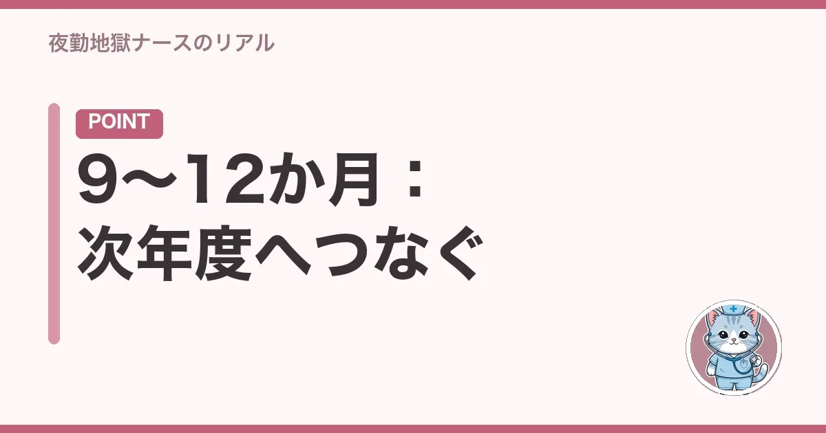 9〜12か月:次年度へつなぐ