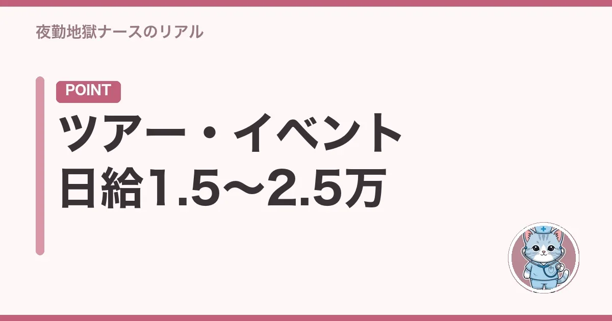 ツアー・イベント日給1.5〜2.5万