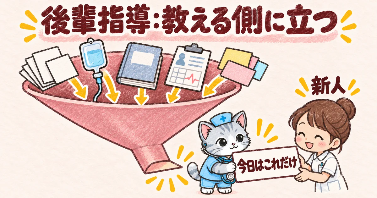 後輩指導:教える側に立つ(じょうごの図解)