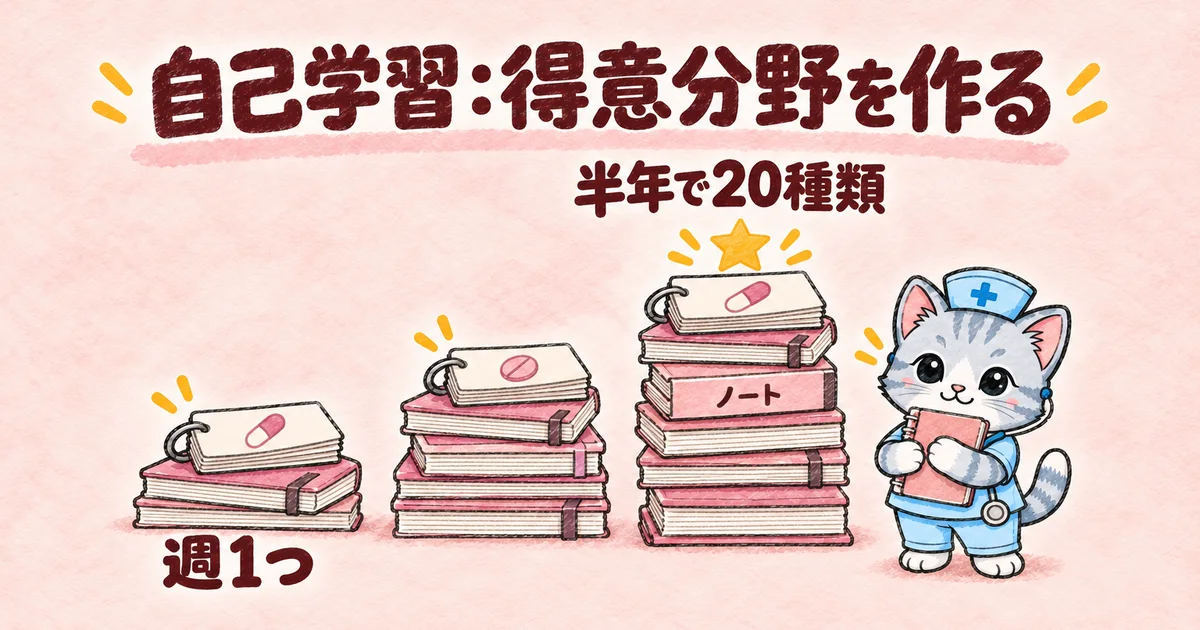 自己学習:得意分野を作る(積み上げの図解)
