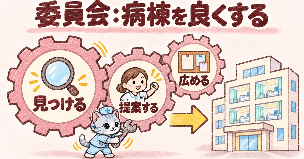 委員会:病棟を良くする(歯車の図解)