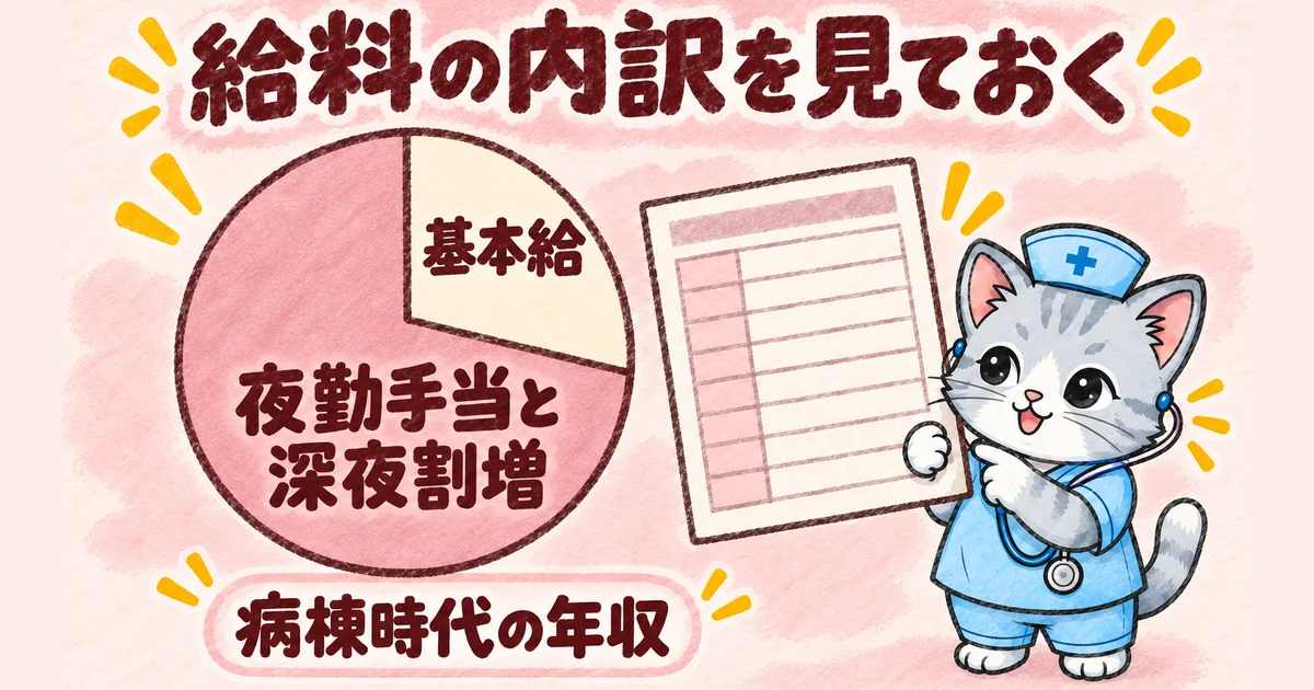 給料の内訳を見ておく(円グラフの図解)